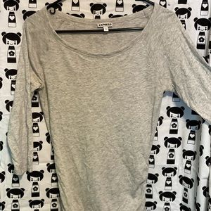 Grey Long Sleeved Express T Shirt Size Large Good Condition